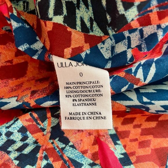 Ulla Johnson Olympia Cotton Midi Dress Flamingo Cutout Balloon Hem 0 - Picture 9 of 10